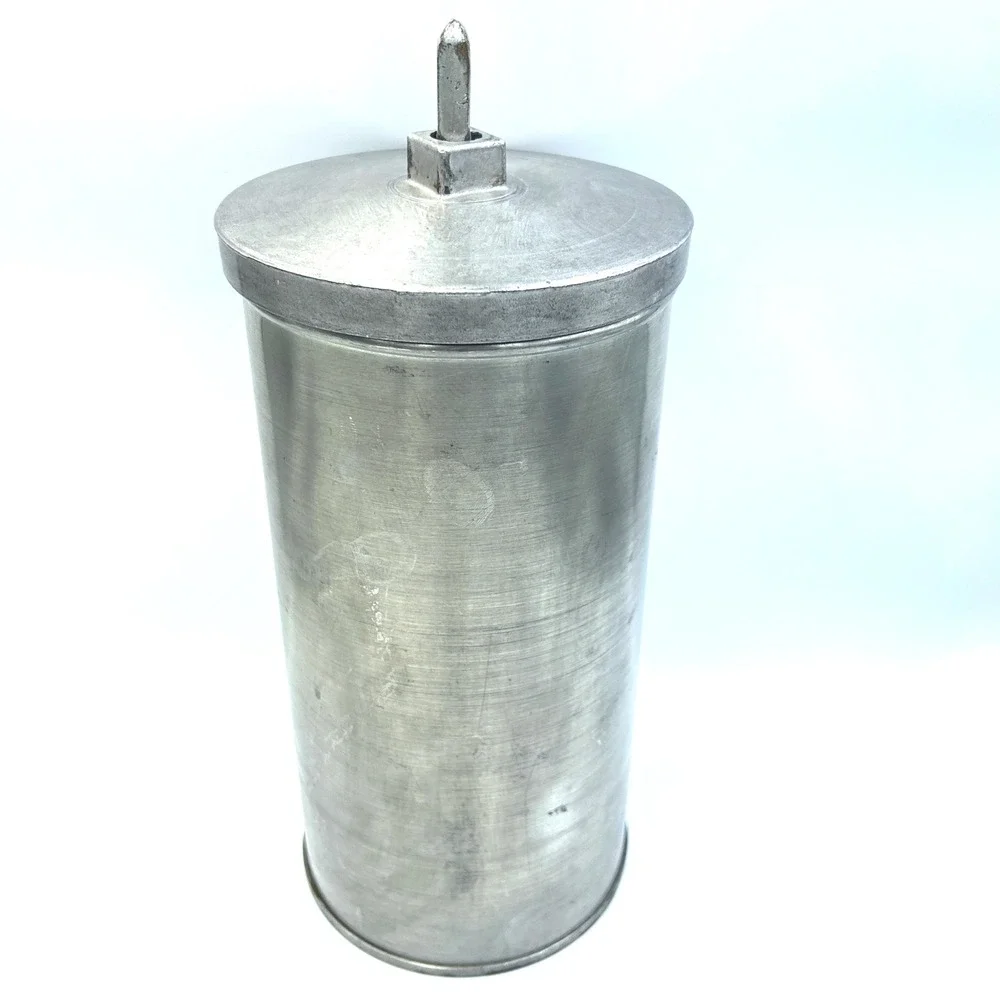 Vintage White Mountain Ice Cream Maker Canister Dasher Lid 4 Qt 4-38ALU3 Silver